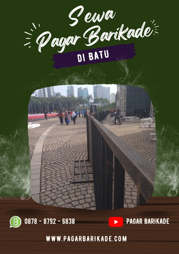 sewa pagar barikade batu